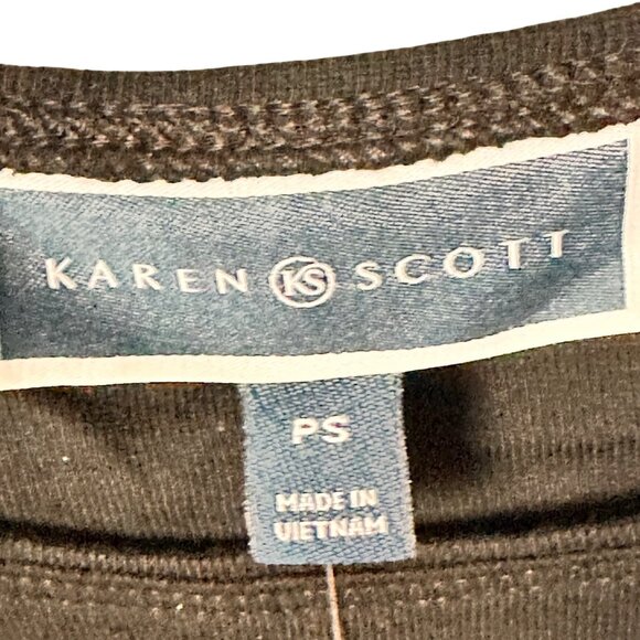 Karen Scott PSmall  Women Black Dachshund Christmas Long Sleeve Shirt - Picture 5 of 9